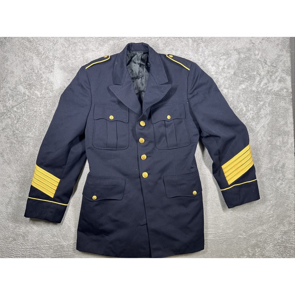 Patriot by Weintraub Bros. CO. Mens Size 38 Short Navy Jacket Blazer‎ Military